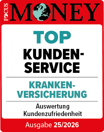 FOCUS MONEY-Siegel Top Kundenservice Krankenversicherung